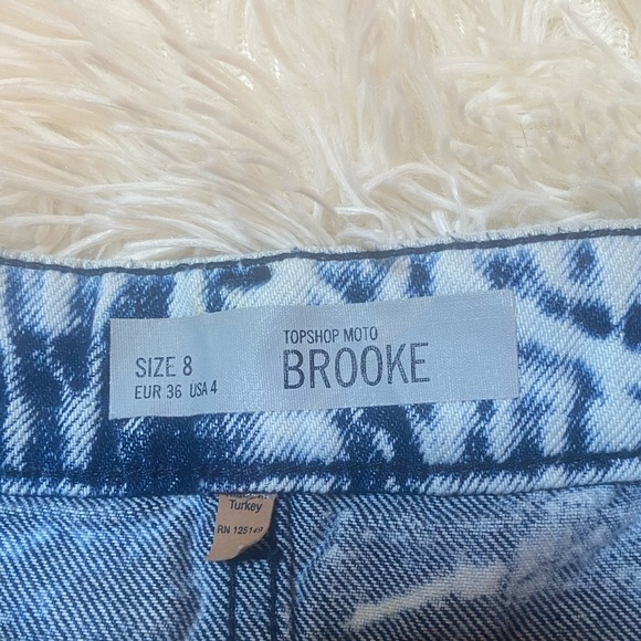 Topshop Moto “Brooke” Acid Wash Shorts - Picture 2 of 7